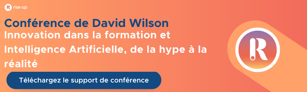 Conférence David Wilson innovation dans la formation et intelligence artificielle, de la hype à la réalité