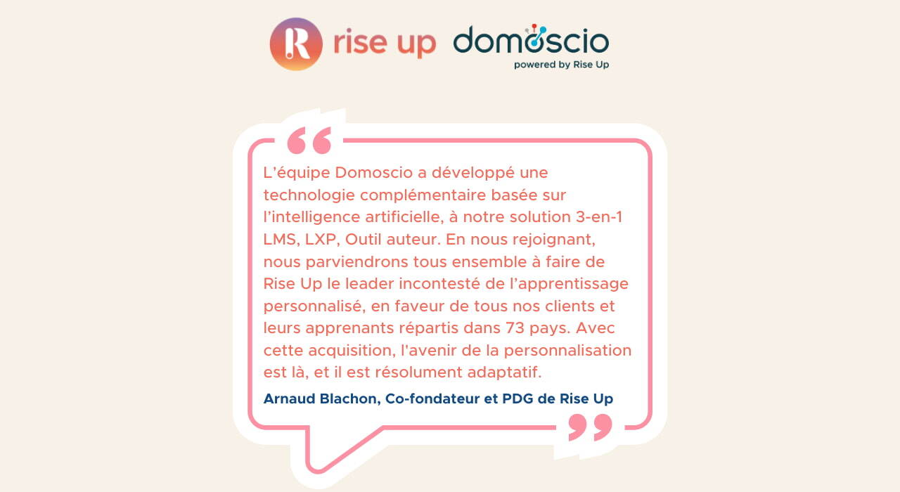 Arnaud Blachon s'exprime sur l'acquisition de Domoscio