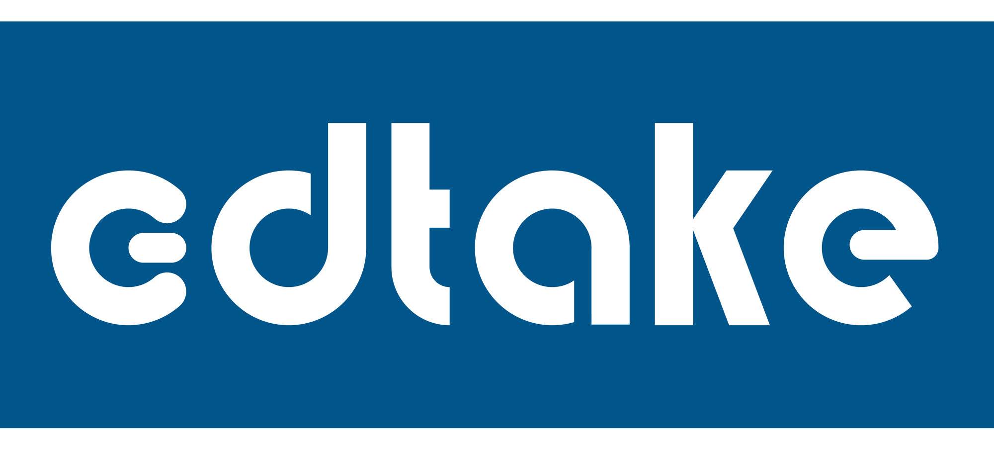 Logo edtake - entier fond bleu -