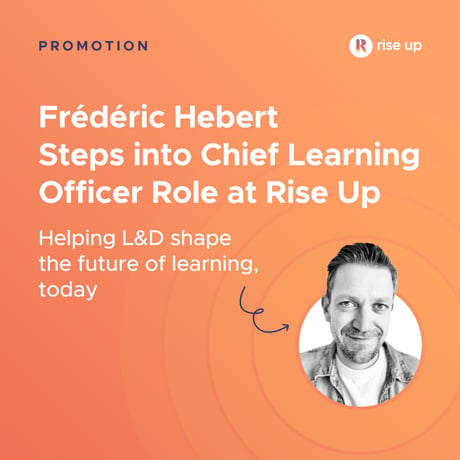 Frédéric Hébert nommé Chief Learning Officer chez Rise Up