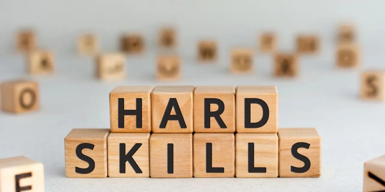 What are the different categories of hard skills?