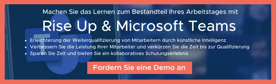 Learning in the Flow of Work mit der Rise-Up-App für Microsoft Teams 