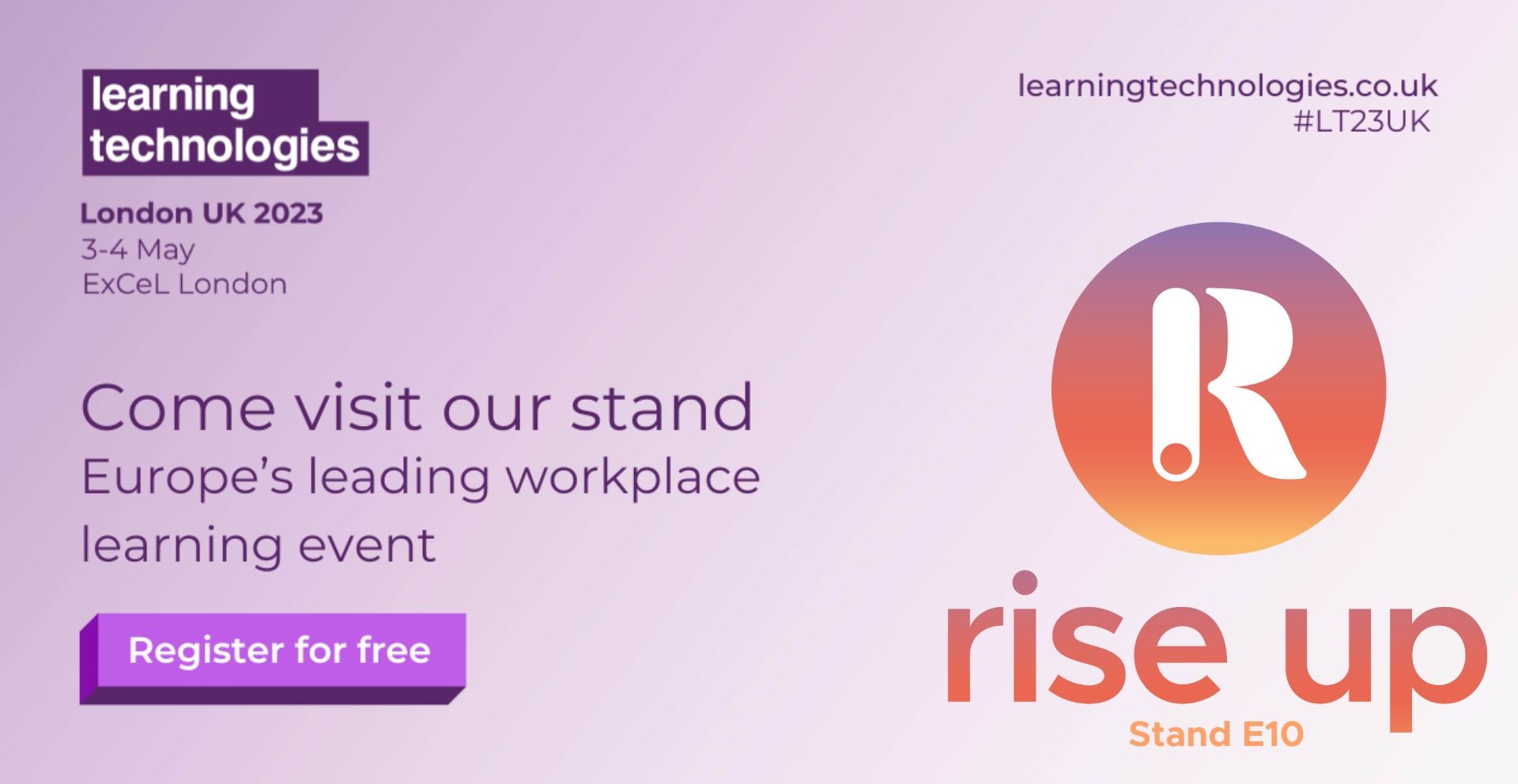 Come visit our stand E10