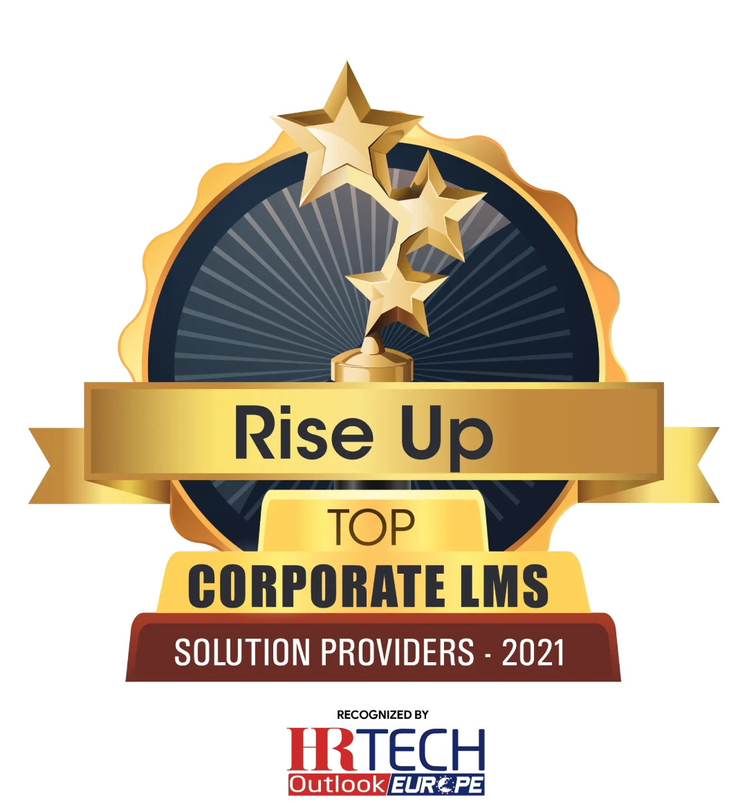 Rise Up has been awarded Top Corporate LMS in 2021 by HRTech Outlook