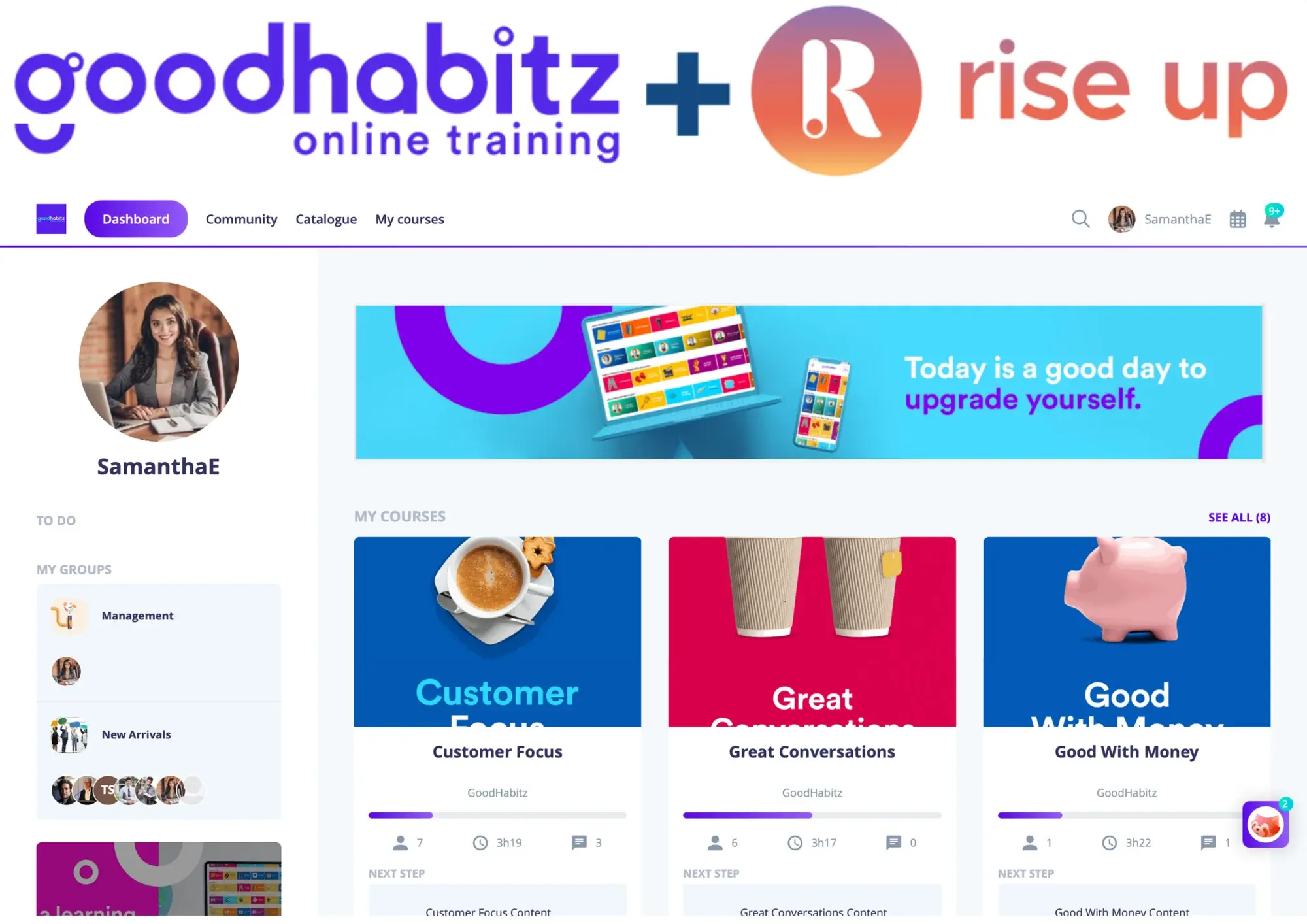 Goodhabitz's Rise Up platform